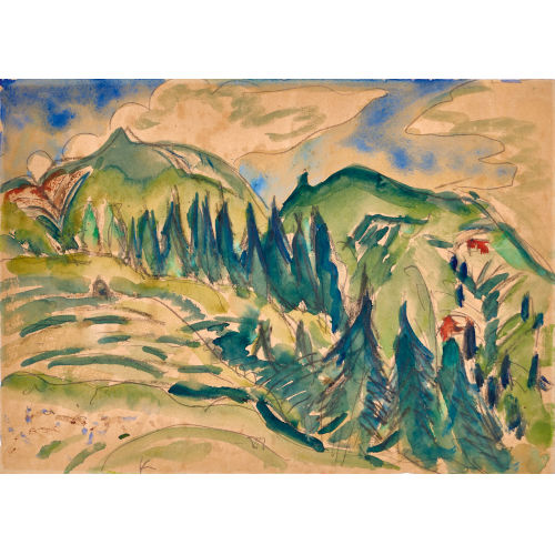 ERNST LUDWIG KIRCHNER : Berglandschaft bei Davos (DOBIASCHOFSKY AUKTIONEN AG)