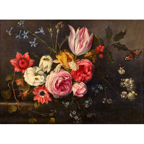 JAN II BRUEGHEL : Stillleben mit Blumenbouquet und Insekten (DOBIASCHOFSKY AUKTIONEN AG)