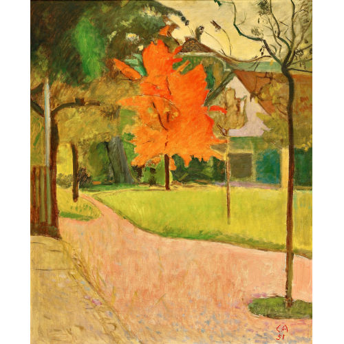 CUNO AMIET : Herbstlich gefrbter Baum auf der Oschwand (DOBIASCHOFSKY AUKTIONEN AG)