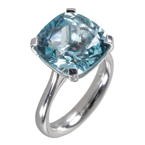 AQUAMARIN-BRILLANT-RING : (DOBIASCHOFSKY AUKTIONEN AG)