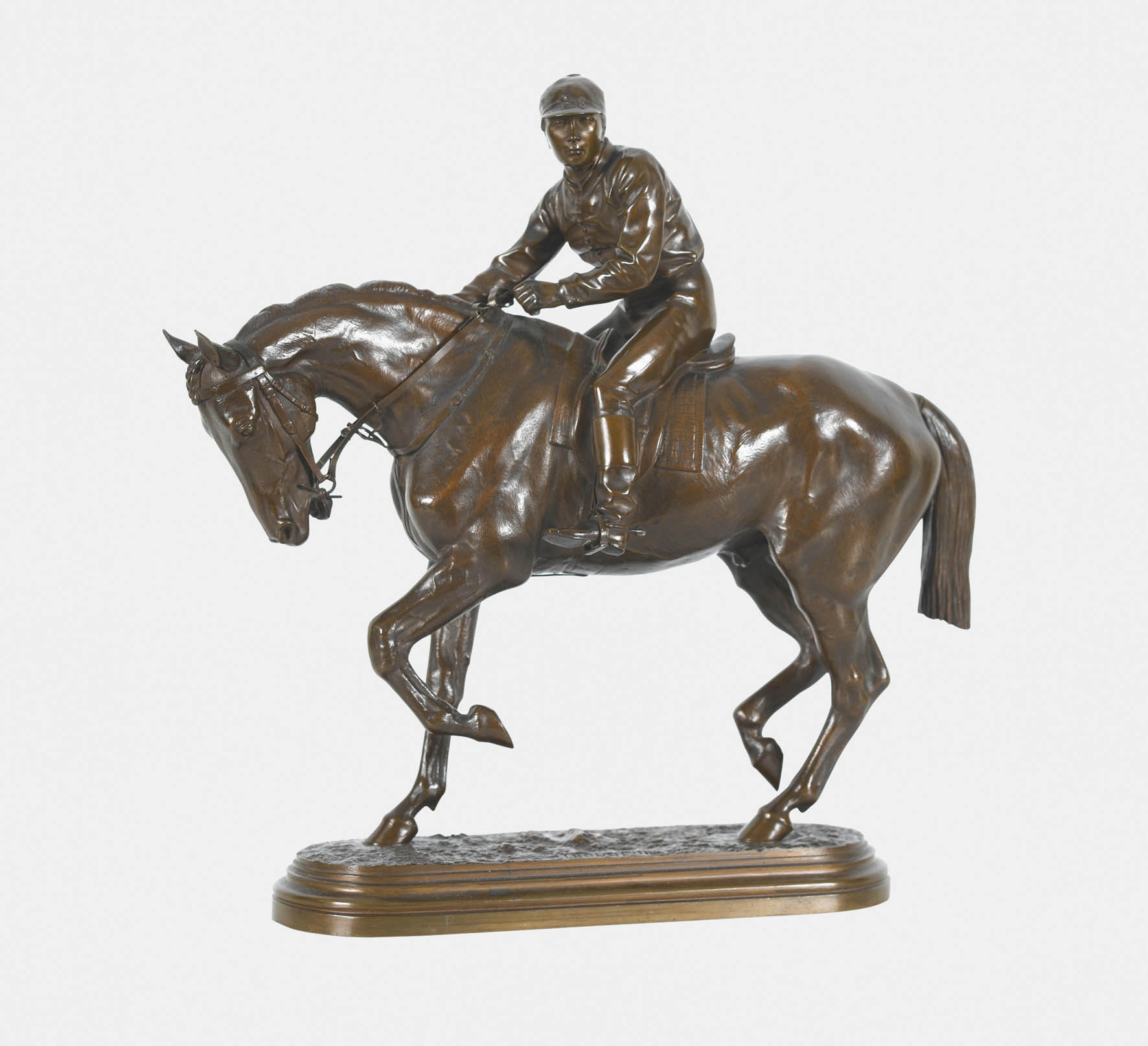 ISIDORE JULES BONHEUR : Jockey auf Rennpferd (Dobiaschofsky Auktionen AG)